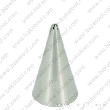Stainless steel 18/8 cake decorating nozzles,3MM closed star pastry nozzles